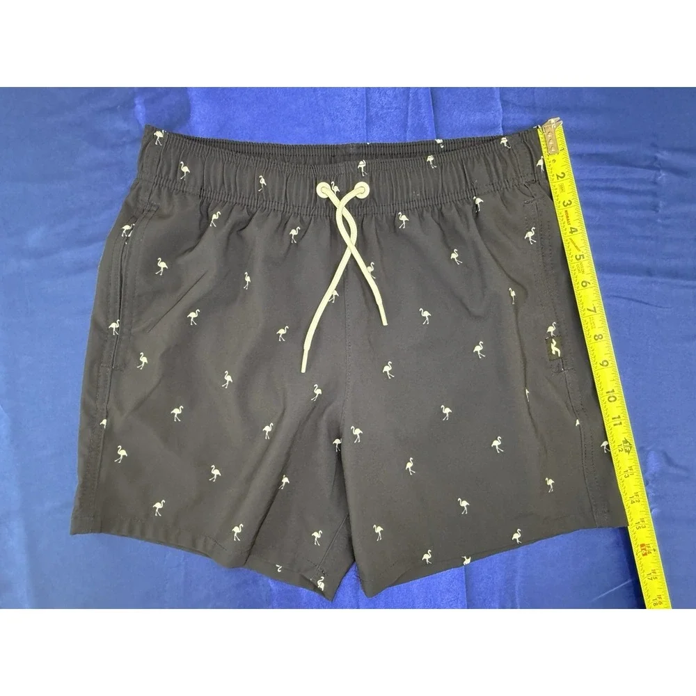 Hollister Men's XS Board Shorts Swim Trunks Navy White Flamingo 4-Way Stretch